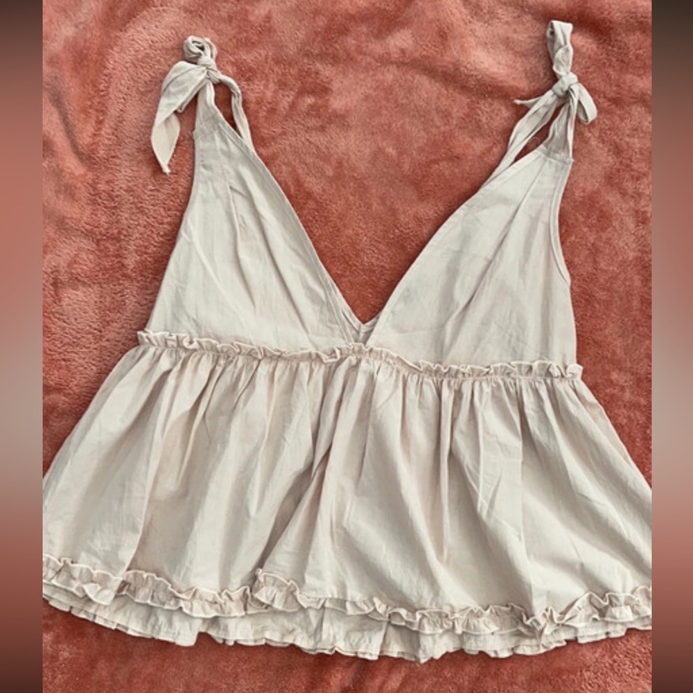 Shein Blush Pink V-Neck Blouse. Size small